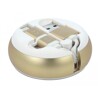 Kabel na szpuli 2w1 USB typ A do micro-B i Lightning biały/złoty Delock 85820