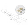 Kabel na szpuli 2w1 USB typ A do micro-B i Lightning biały/złoty Delock 85820