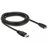 Kabel USB 5Gbps typ A - micro-B męsko-męski męski 3m czarny Delock 85075