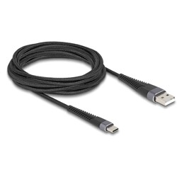 Kabel USB 2.0 USB typ A - USB-C męsko-męski z ochroną przed zginaniem 3m Delock 81123