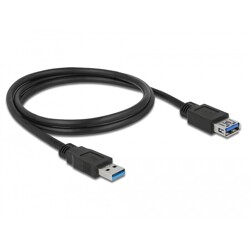 Kabel USB 5Gbps typ A - micro-B męsko-męski męski 2m czarny Delock 85074 Kabel USB 5Gbps typ A - micro-B męsko-męski męski 2m czarny Delock 85074
