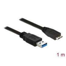 Kabel USB 5Gbps typ A - micro-B męsko-męski męski 1m czarny Delock 85072