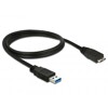 Kabel USB 5Gbps typ A - micro-B męsko-męski męski 1m czarny Delock 85072