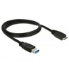Kabel USB 5Gbps typ A - micro-B męsko-męski męski 1m czarny Delock 85072