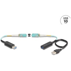 Zestaw przedłużaczy USB 10Gbps typ A na kablu LC Duplex Delock 66466