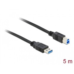 Kabel USB 5Gbps typ A - typ B męsko-męski 5m czarny Delock 85070