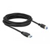 Kabel USB 5Gbps typ A - typ B męsko-męski 5m czarny Delock 85070