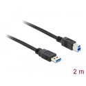 Kabel USB 5Gbps typ A - typ B męsko-męski 2m czarny Delock 85068