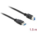 Kabel USB 5Gbps typ A - typ B męsko-męski 1,5m czarny Delock 85067