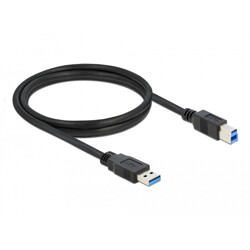 Kabel USB 5Gbps typ A - typ B męsko-męski 1,5m czarny Delock 85067 Kabel USB 5Gbps typ A - typ B męsko-męski 1,5m czarny Delock 85067