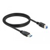 Kabel USB 5Gbps typ A - typ B męsko-męski 1,5m czarny Delock 85067