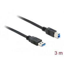 Kabel USB 5Gbps typ A - typ B męsko-męski 3m czarny Delock 85069