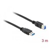 Kabel USB 5Gbps typ A - typ B męsko-męski 3m czarny Delock 85069