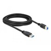 Kabel USB 5Gbps typ A - typ B męsko-męski 3m czarny Delock 85069