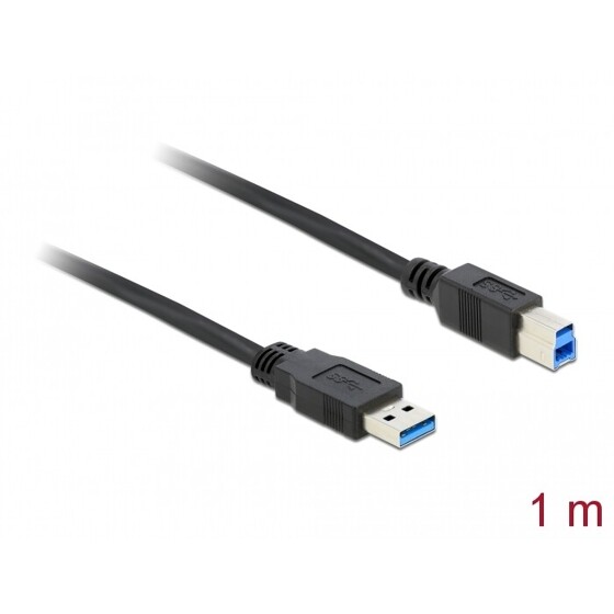 Kabel USB 5Gbps typ A - typ B męsko-męski 1m czarny Delock 85066