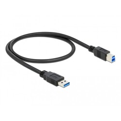 Kabel USB 5Gbps typ A - typ B męsko-męski 50cm czarny Delock 85065 Kabel USB 5Gbps typ A - typ B męsko-męski 50cm czarny Delock 85065