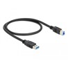 Kabel USB 5Gbps typ A - typ B męsko-męski 50cm czarny Delock 85065