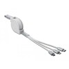 Zwijany kabel ładowania USB typ A 3w1 do Lightning / micro USB / USB-C biały Delock 85850