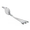 Zwijany kabel ładowania USB typ A 3w1 do Lightning / micro USB / USB-C biały Delock 85850