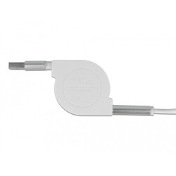 Zwijany kabel ładowania USB typ A 3w1 do Lightning / micro USB / USB-C biały Delock 85850