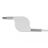 Zwijany kabel ładowania USB typ A 3w1 do Lightning / micro USB / USB-C biały Delock 85850
