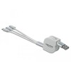 Zwijany kabel ładowania USB typ A 3w1 do Lightning / micro USB / USB-C biały Delock 85850