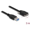 Przewód USB 3.0 typ A - micro-B męsko-męski męski ze śrubkami 3m Delock 87801