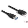 Przewód USB 3.0 typ A - micro-B męsko-męski męski ze śrubkami 1m Delock 87799