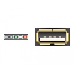 Przewód USB 2.0 2,00mm z 5-pin. listwą - USB 2.0-A żeński 15cm Delock 84831