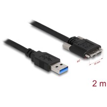 Przewód USB 3.0 typ A - micro-B męsko-męski męski ze śrubkami 2m Delock 87800