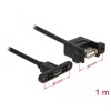 Kabel USB 2.0 micro B gniazdo do montażu - USB 2.0 A gniazdo do montażu 1m Delock 85110