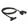 Kabel USB 2.0 micro B gniazdo do montażu - USB 2.0 A gniazdo do montażu 1m Delock 85110