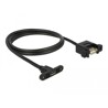 Kabel USB 2.0 micro B gniazdo do montażu - USB 2.0 A gniazdo do montażu 1m Delock 85110