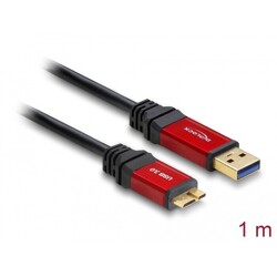 Przewód USB 3.0 typ A męski - USB 3.0 typ micro-B męski 1m Premium Delock 82760