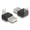 Adapter USB 2.0 typ A męski na 4 piny kąt 90° Delock 66951