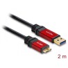 Przewód USB 3.0 typ A męski - USB 3.0 typ micro-B męski 2m Premium Delock 82761