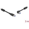 Kabel USB 5Gbps typ A - typ B męsko-męski 90° zagięty w lewo 3m Delock 81102