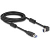 Kabel USB 5Gbps typ A - typ B męsko-męski 90° zagięty w lewo 3m Delock 81102
