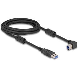 Kabel USB 5Gbps typ A - typ B męsko-męski 90° zagięty w lewo 3m Delock 81102 Kabel USB 5Gbps typ A - typ B męsko-męski 90° zagięty w lewo 3m Delock 81102