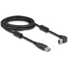 Kabel USB 5Gbps typ A - typ B męsko-męski 90° zagięty w lewo 3m Delock 81102
