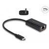 Adapter USB-C do Gigabit LAN z Power Delivery 100W Delock 61026