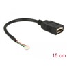 Przewód USB 2.0 z 1,25mm 4-pin z listwą - USB 2.0 typ A wtyk żeński 15cm Delock 84834