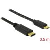 Przewód USB-C 2.0 męski - USB 2.0 micro-B męski 50cm czarny Delock 83333