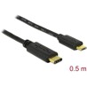 Przewód USB-C 2.0 męski - USB 2.0 micro-B męski 50cm czarny Delock 83333