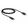 Przewód USB-C 2.0 męski - USB 2.0 mini-B męski 2,0 m czarny Delock 83336