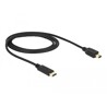 Przewód USB-C 2.0 męski - USB 2.0 mini-B męski 2,0 m czarny Delock 83336
