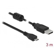 Przewód USB 2.0 typ A - micro-B męsko-męski 3m czarny Delock 84909