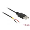 Przewód USB 2.0 typ A wtyk męski - 2x zasilanie 10cm Raspberry Pi Delock 85250