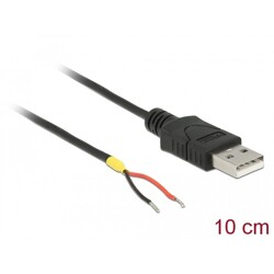 Przewód USB 2.0 typ A wtyk męski - 2x zasilanie 10cm Raspberry Pi Delock 85250