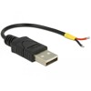 Przewód USB 2.0 typ A wtyk męski - 2x zasilanie 10cm Raspberry Pi Delock 85250